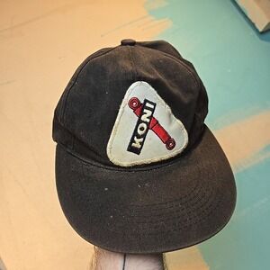 VTG Koni Racing Shock Absorbers Black Snapback Hat Patch Logo Cap Adjustable 90s
